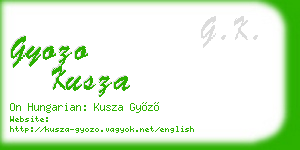 gyozo kusza business card