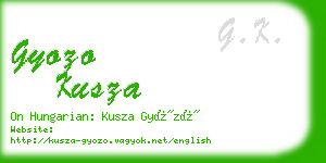 gyozo kusza business card